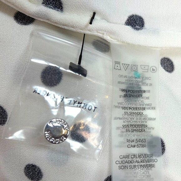 Tommy Hilfiger Harbor Polka Dot Waist Tie Relaxed Fit Womens Top NWOT Sz M - Picture 8 of 8